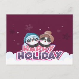 Glückliches Urlaubs-Panda Postkarte