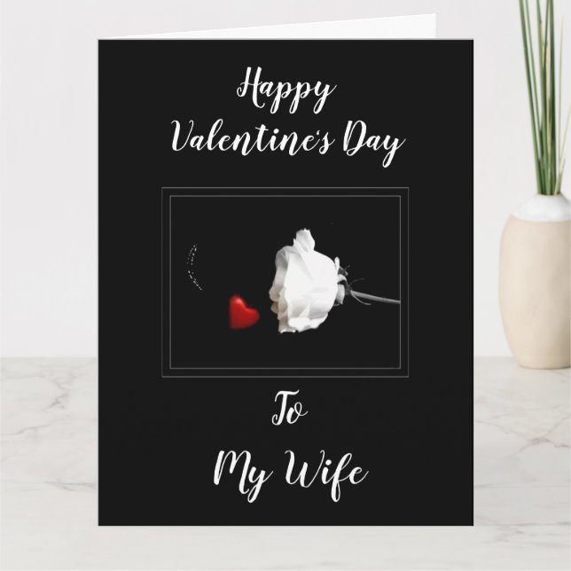 **GLÜCKLICHES VALENTINE'S DAY* EHEFRAU SIE GEMEIN  KARTE (Vorderseite)