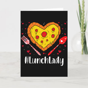 Glückliches Valentinglück für lustiges Paar Pizza- Karte