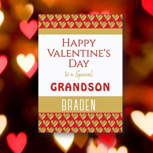 Glückliches Valentins-Enkelkarte Feiertagskarte