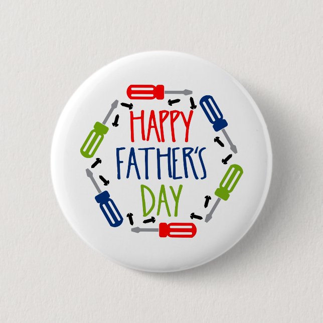 Glückliches Vatertags-beststes Vater-Geschenk Button (Vorderseite)