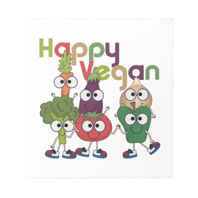 Glückliches veganes notizblock (Vorderseite)