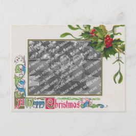 "Glückliches Weihnachts" Vintage Feiertagspostkarte