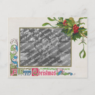 "Glückliches Weihnachts" Vintage Feiertagspostkarte