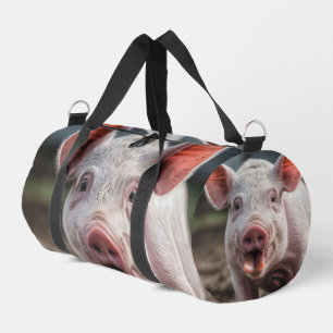 Glückliches Weißes Schwein Zungenstupser, Duffle Bag
