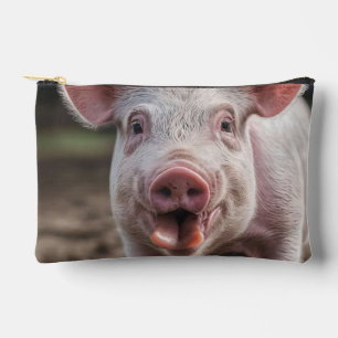 Glückliches Weißes Schwein Zungenstupser, Zubehörtasche
