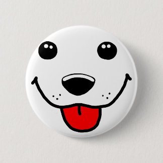 Glückliches Welpen-Gesicht Button