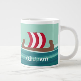 Glückliches Wikingerschiff Jumbo-Tasse