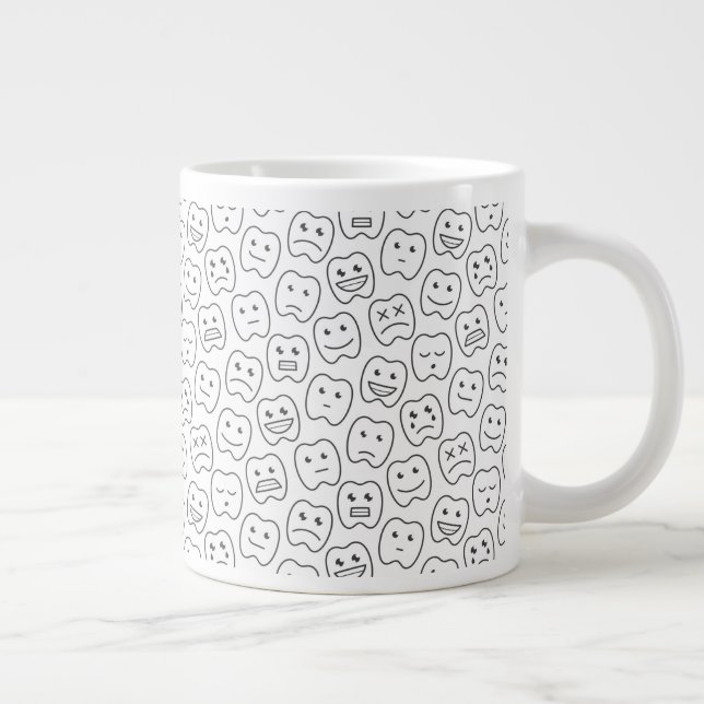 Glückliches Zähnchen Jumbo-Tasse (Rechts)