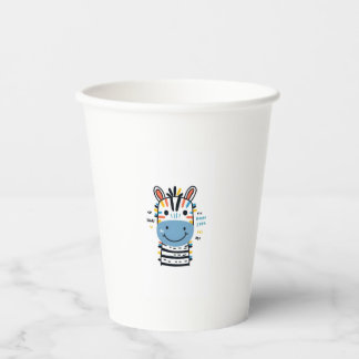 Glückliches Zebra Pappbecher