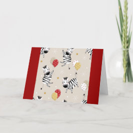 Glückliches Zebra-Weihnachten Karte
