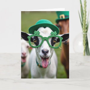 Glückliches Ziege St. Patricks Tag Karte