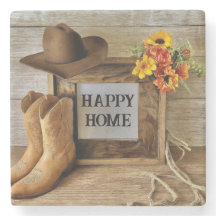 Glückliches Zuhause Cowgirl Cowboy-Stil mit Cowboy