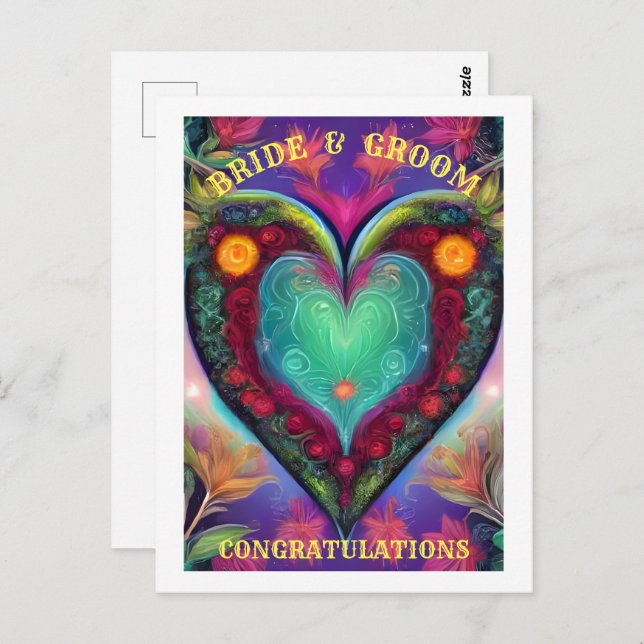 GLÜCKLICHKEIT UND GRUPPE POSTKARTE (Vorne/Hinten)