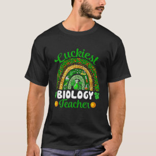 Glücklichste Biologielehrer Kleeblatts Rainbow Leo T-Shirt