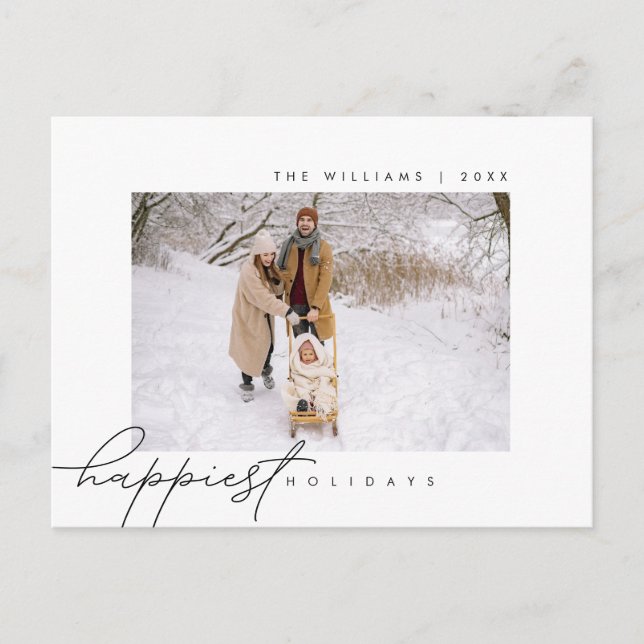 Glücklichste Ferien, frohe Weihnachten, Foto Postkarte (Vorderseite)