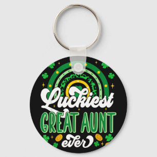 Glücklichste Großtante Shamrocks Glück St. Patrick Schlüsselanhänger