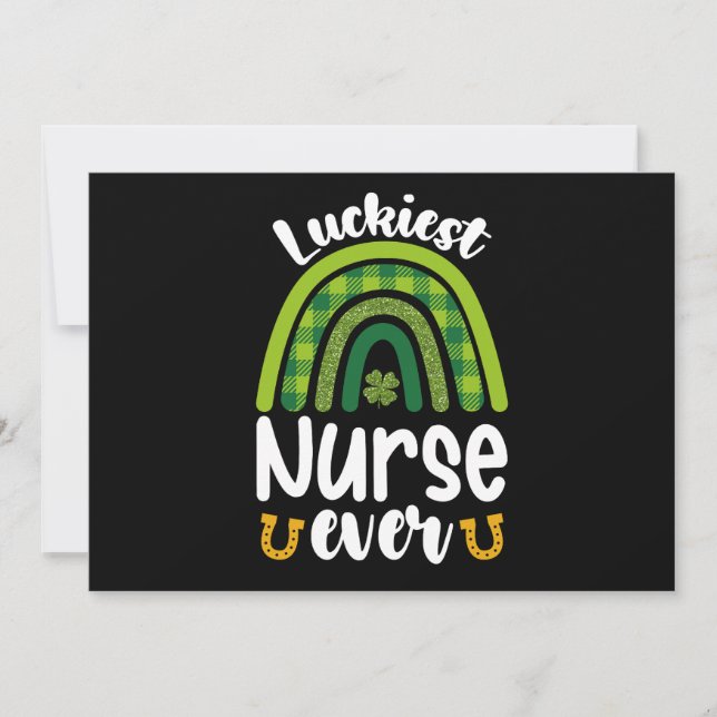 Glücklichste Krankenschwester je St Patrick's Day Einladung (Vorderseite)