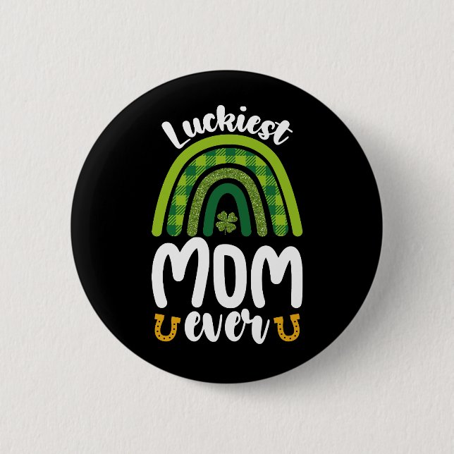 Glücklichste Mama je Familie St Patrick's Day Button (Vorderseite)