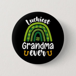 Glücklichste Oma überhaupt Familie St. Patrick's D Button