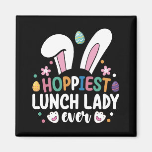 Glücklichste Schulspeisendame Ostern Hasen Eier Magnet