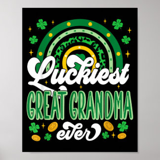 Glücklichste Urgroßmutter überhaupt Shamrocks Luck Poster
