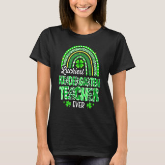 Glücklichster Kindergarten Lehrer je Rainbow St Pa T-Shirt
