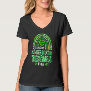 Glücklichster Kindergarten Lehrer je Rainbow St Pa T-Shirt