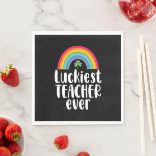 Glücklichster Lehrer Aller Zeiten Schule Geschenk Serviette