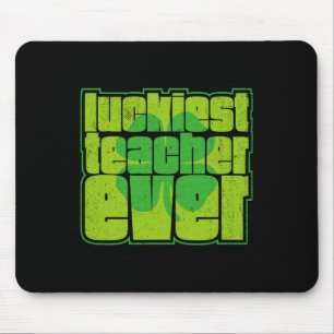 Glücklichster Lehrer Ever Shamrock St Patricks Day Mousepad