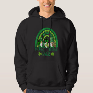 Glücklichster Lehrer je Rainbow Gnomes Happy St Pa Hoodie