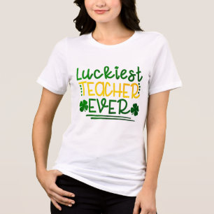 Glücklichster Lehrer je   St. Patrick's Day Tri-Blend Shirt