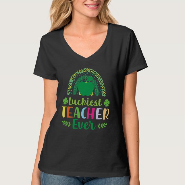 Glücklichster Lehrer überhaupt Frohen St. Patrick' T-Shirt (Vorderseite)