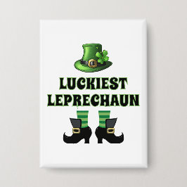 Glücklichster Leprechaun Matching St. Patrick's Da Button