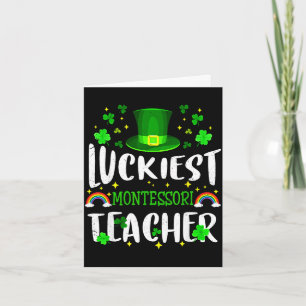 Glücklichster Montessori-Lehrer St. Patricks Day Karte
