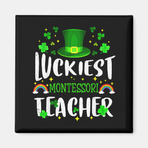 Glücklichster Montessori-Lehrer St. Patricks Day Magnet