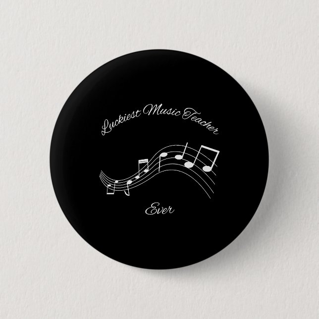 Glücklichster Musiklehrer je Button (Vorderseite)