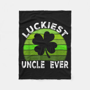 Glücklichster Onkel Shamrocks Glücklicher St. Patr Fleecedecke