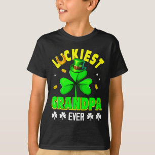 Glücklichster Opa Patrick's Day Shamrocks lustig T-Shirt