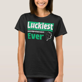 Glücklichster Rezeptionist je Büro St. Paddy's Day T-Shirt