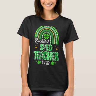 Glücklichster Sped Teacher je Rainbow Leopard St P T-Shirt