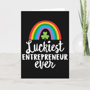 Glücklichster Unternehmer Aller Zeiten St. Patrick Karte