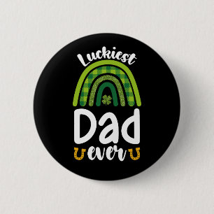Glücklichster Vater je Familie St Patrick's Day Button