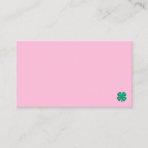 Glücks 4-Blatt-Irland-Klee sm rosa Visitenkarte