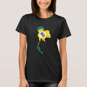 Glücks-9-Kugel in Form von Thailand T-Shirt