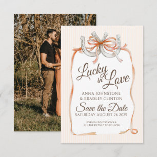 Glücks-Hufeisenband-Hochzeitstermin Save The Date