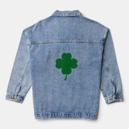 Glücks-Vierblattklee-Denimjacken-Anhänger Jeansjacke
