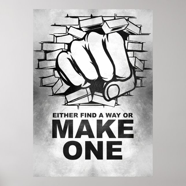 Glücksangebot finden Sie entweder einen Weg oder m Poster (Vorne)