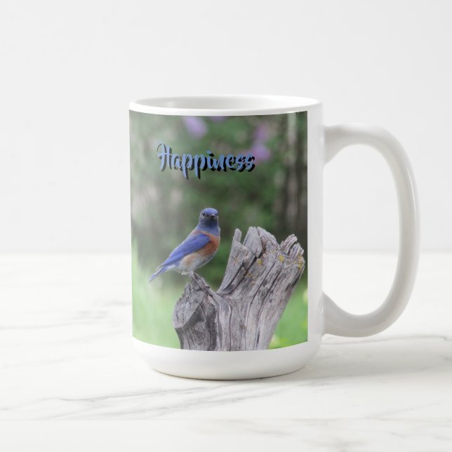 Glücksblauer Vogel Kaffeetasse (Rechts)