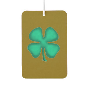 Glücksbringer 4-Blatt-Irland-Klee brauner Auto-Luf Autolufterfrischer